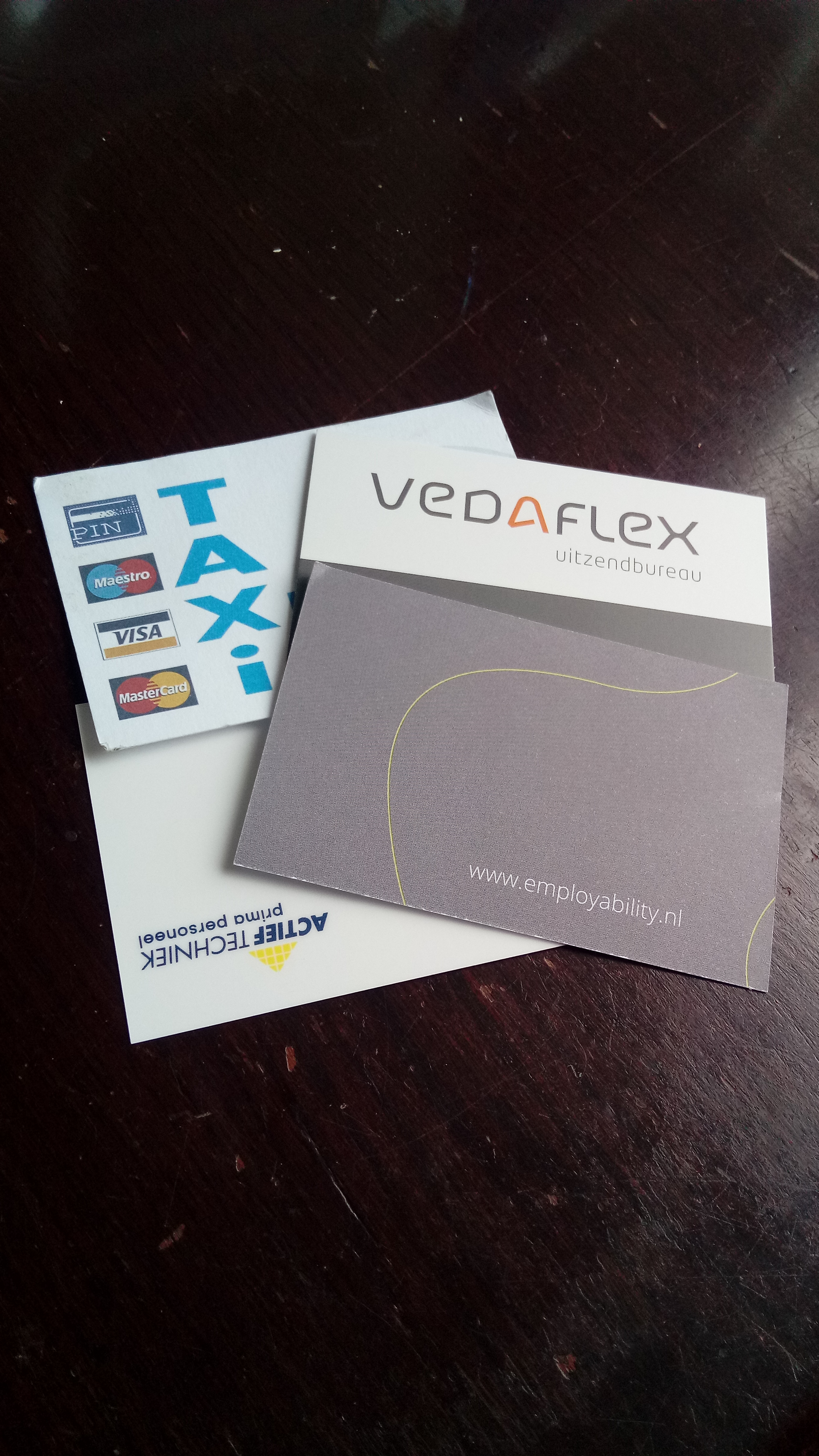 Printed business card design examples